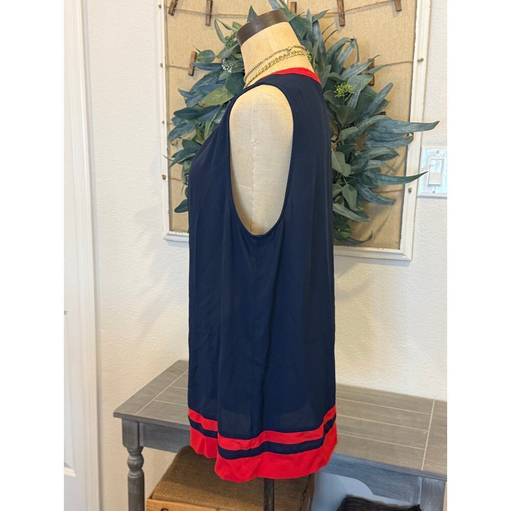 41 HAWTHORNE Red/Blue Tunic Style Top Shirt Women's size XL - Picture 3 of 8